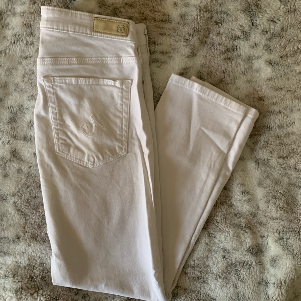 AG Adriano Goldschmied The Prima Crop Cigarette Leg Jeans White